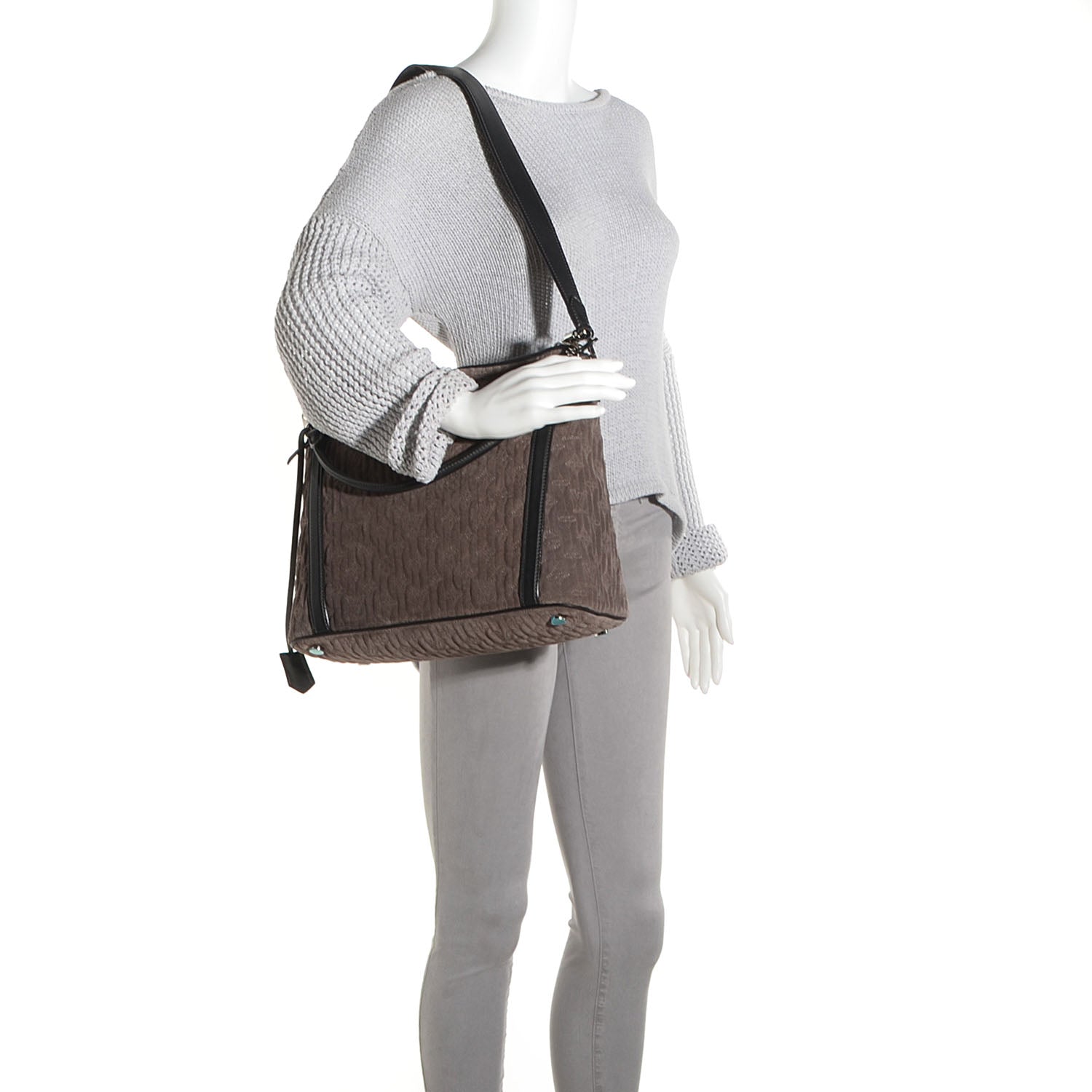 Louis Vuitton Monogram Suede Antheia IXIA PM Granit 2 of 7