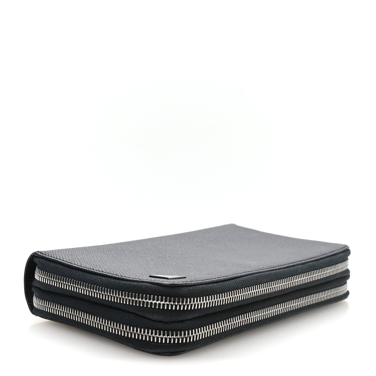 Saffiano Metal Zip Around Travel Wallet Navy