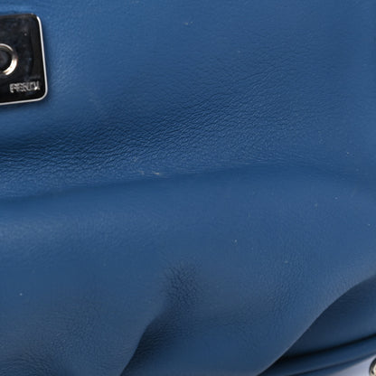 Fendi Vitello Flamingo Enamel Fendista Pouchette Crossbody Blu Cobalto 5 of 5