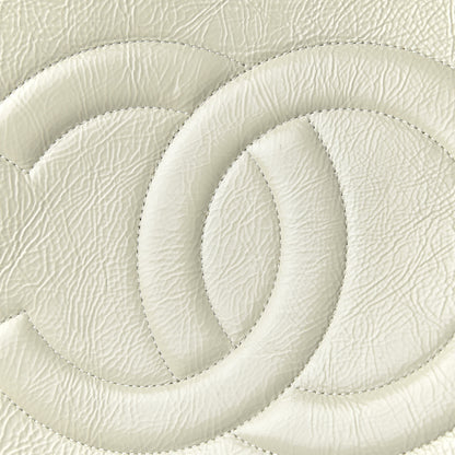 Chanel Shiny Aged Calfskin North South Shopping Bag White 10 of 12