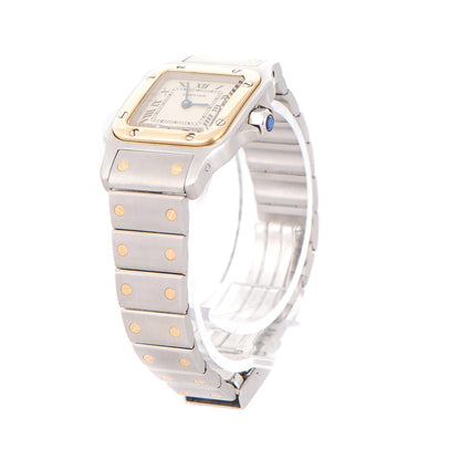 Cartier Stainless Steel 18K Yellow Gold 24mm Santos De Cartier Galbee Quartz Watch 6 of 8