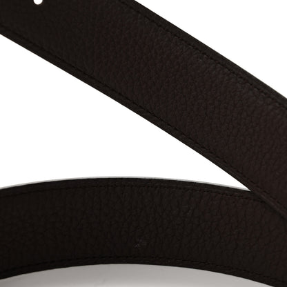 Hermes Box Togo 32mm Belt Strap 80 32 Black Chocolate 6 of 7