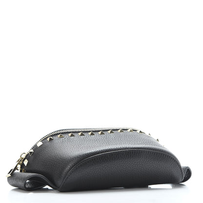 Valentino Garavani Grainy Calfskin Rockstud Belt Bag Black 3 of 9