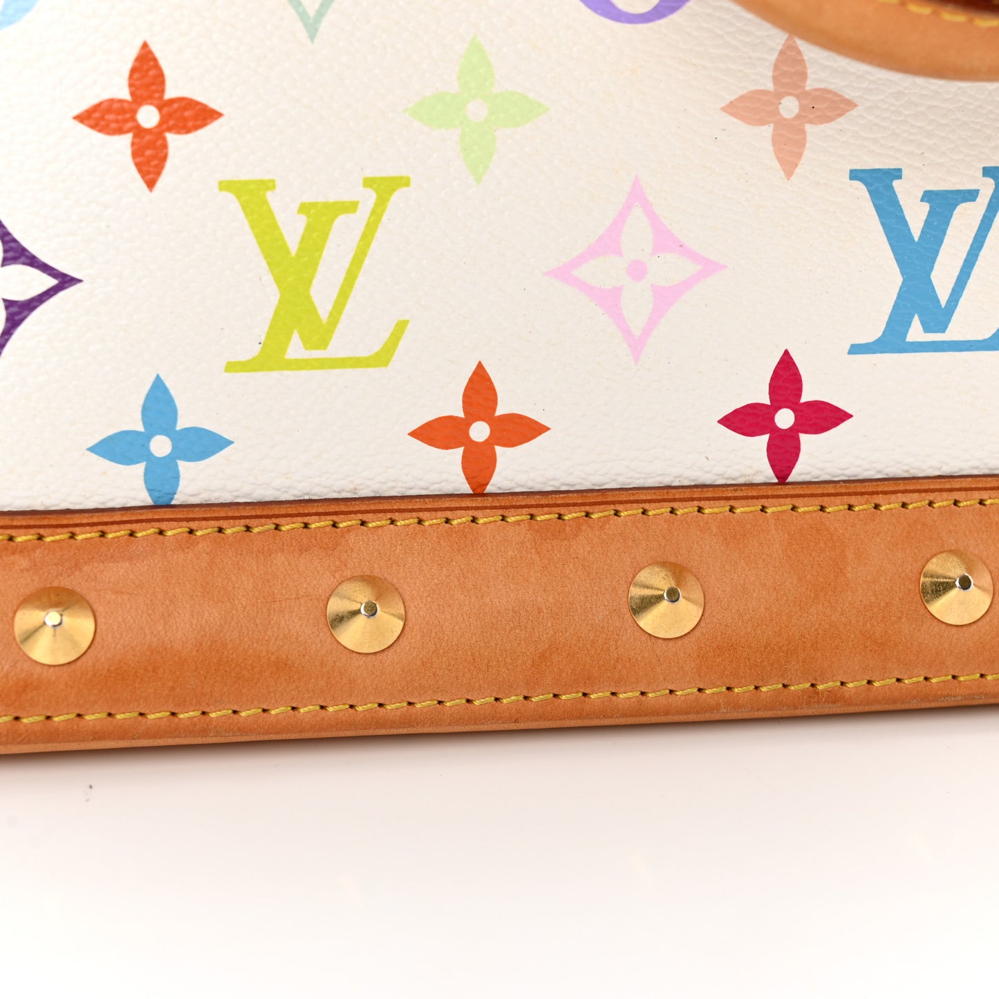 LOUIS VUITTON Monogram Multicolor Alma PM White