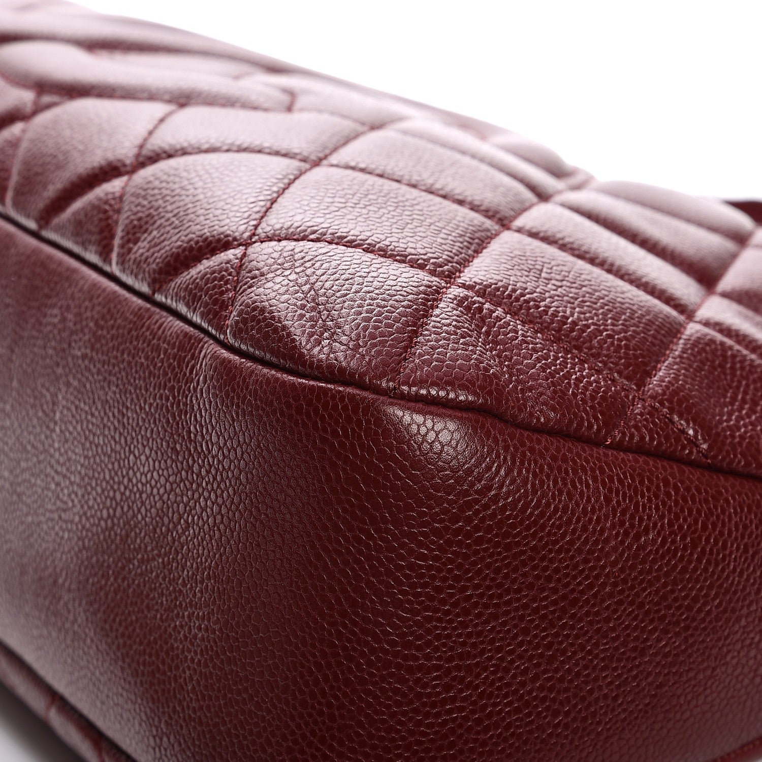 Chanel Caviar Quilted Timeless CC Soft Tote Dark Red 9 of 11