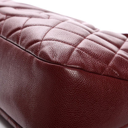 Chanel Caviar Quilted Timeless CC Soft Tote Dark Red 9 of 11