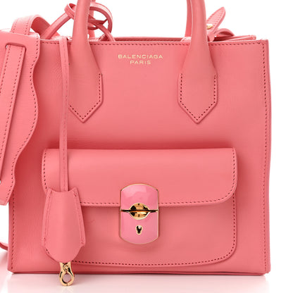 Balenciaga Calfskin Padlock Mini All Afternoon Tote Rose Fluo 8 of 14