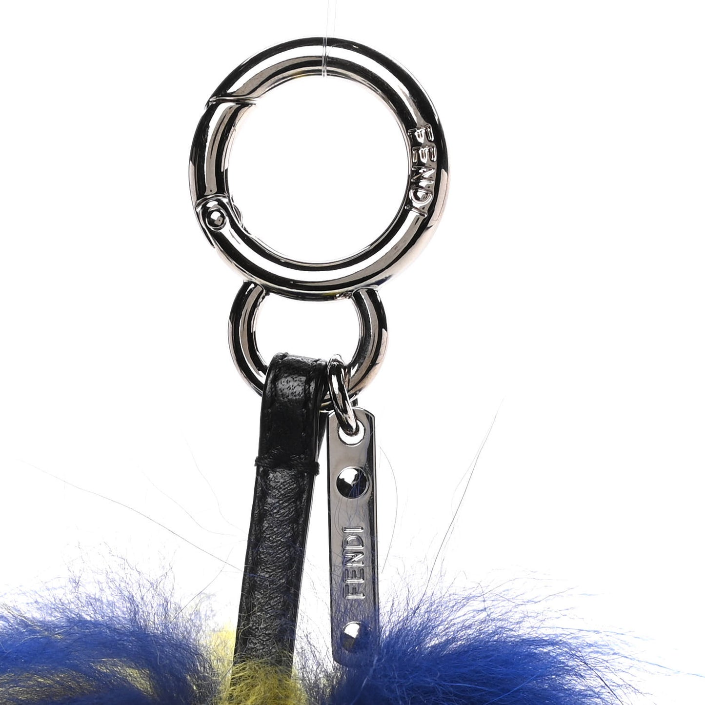 Mink Fur Fendirumi Bug-Kun Monster Bag Bug Charm Pacific Fluo Yellow