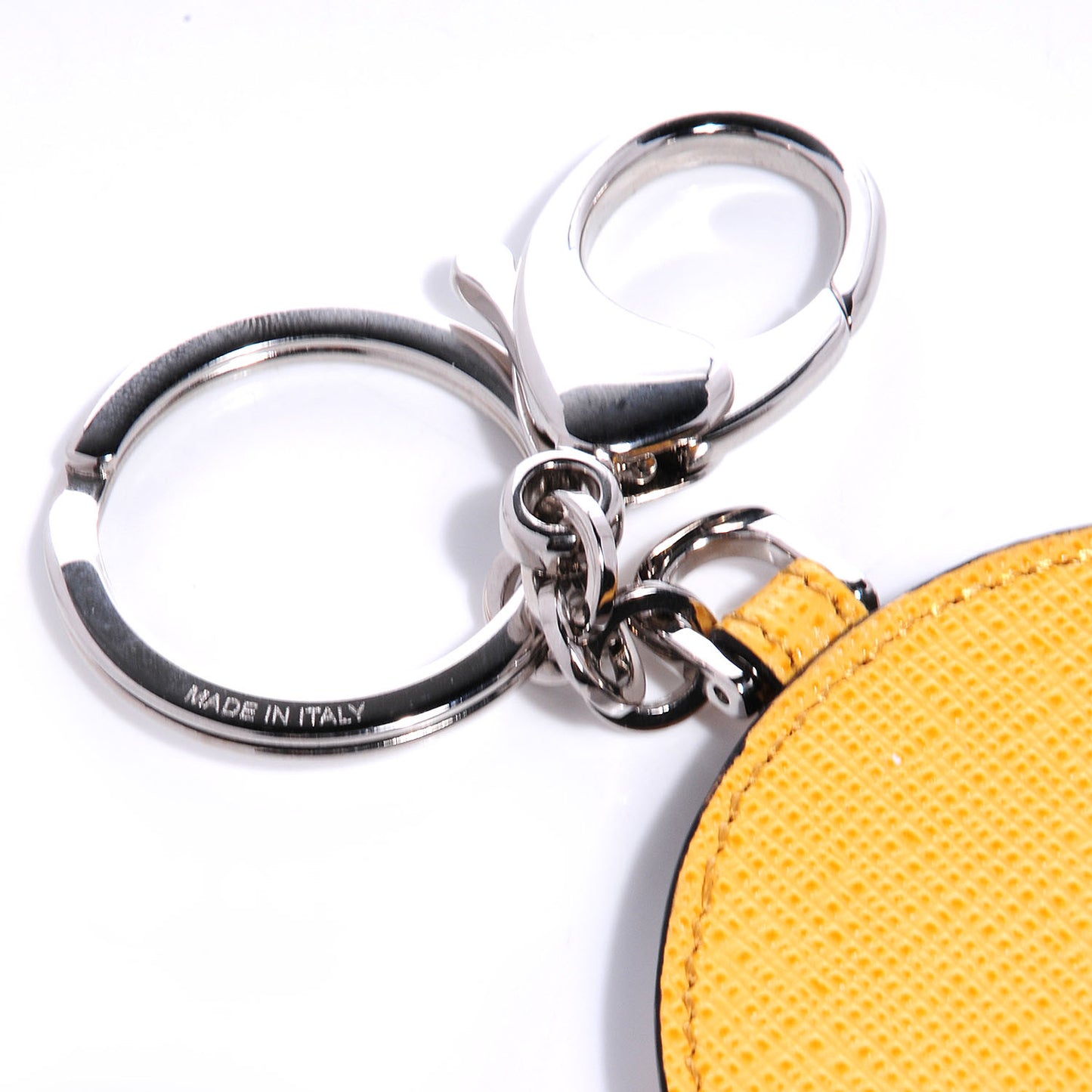 Saffiano Monster Key Chain Yellow