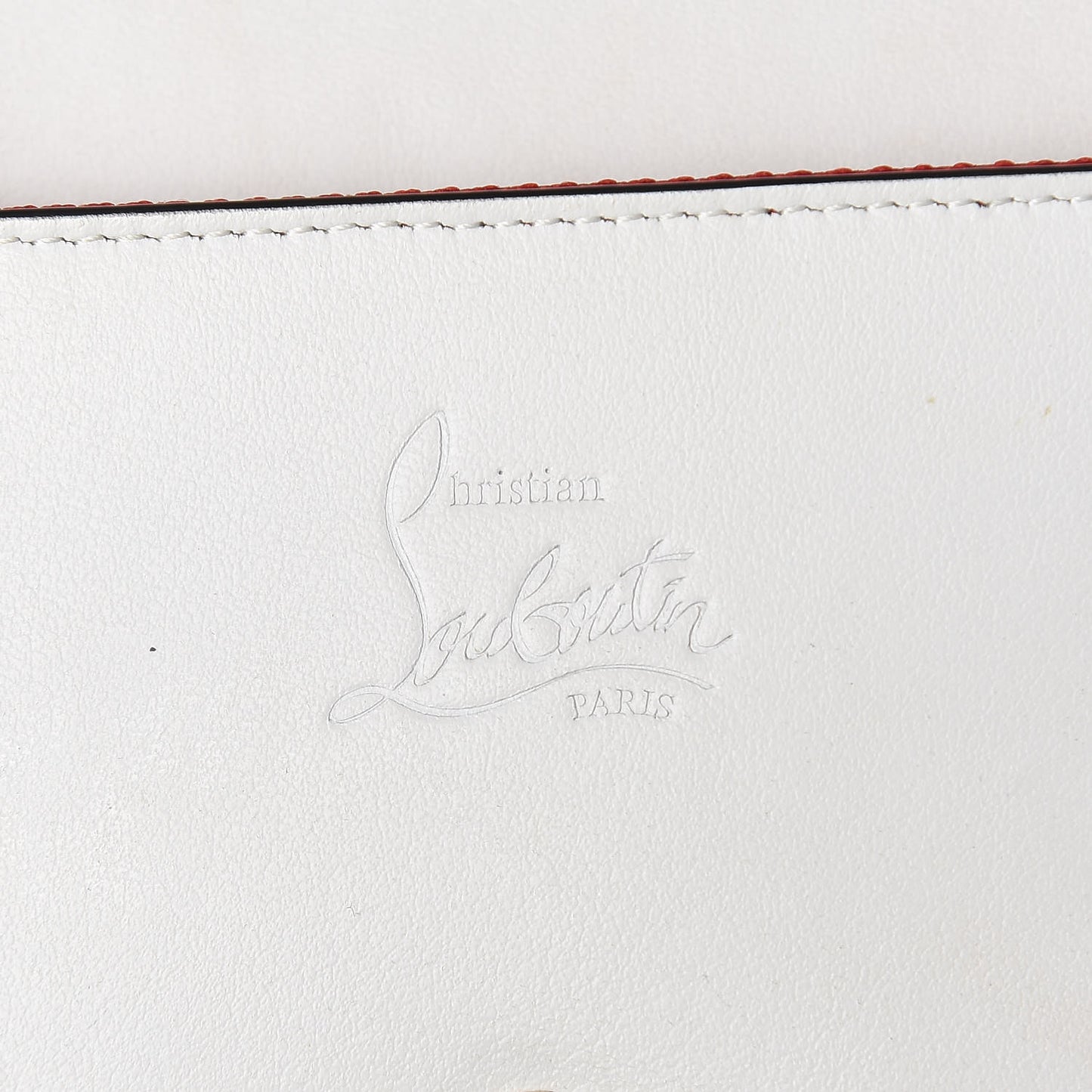 Calfskin Macaron Spiked Flap Wallet White
