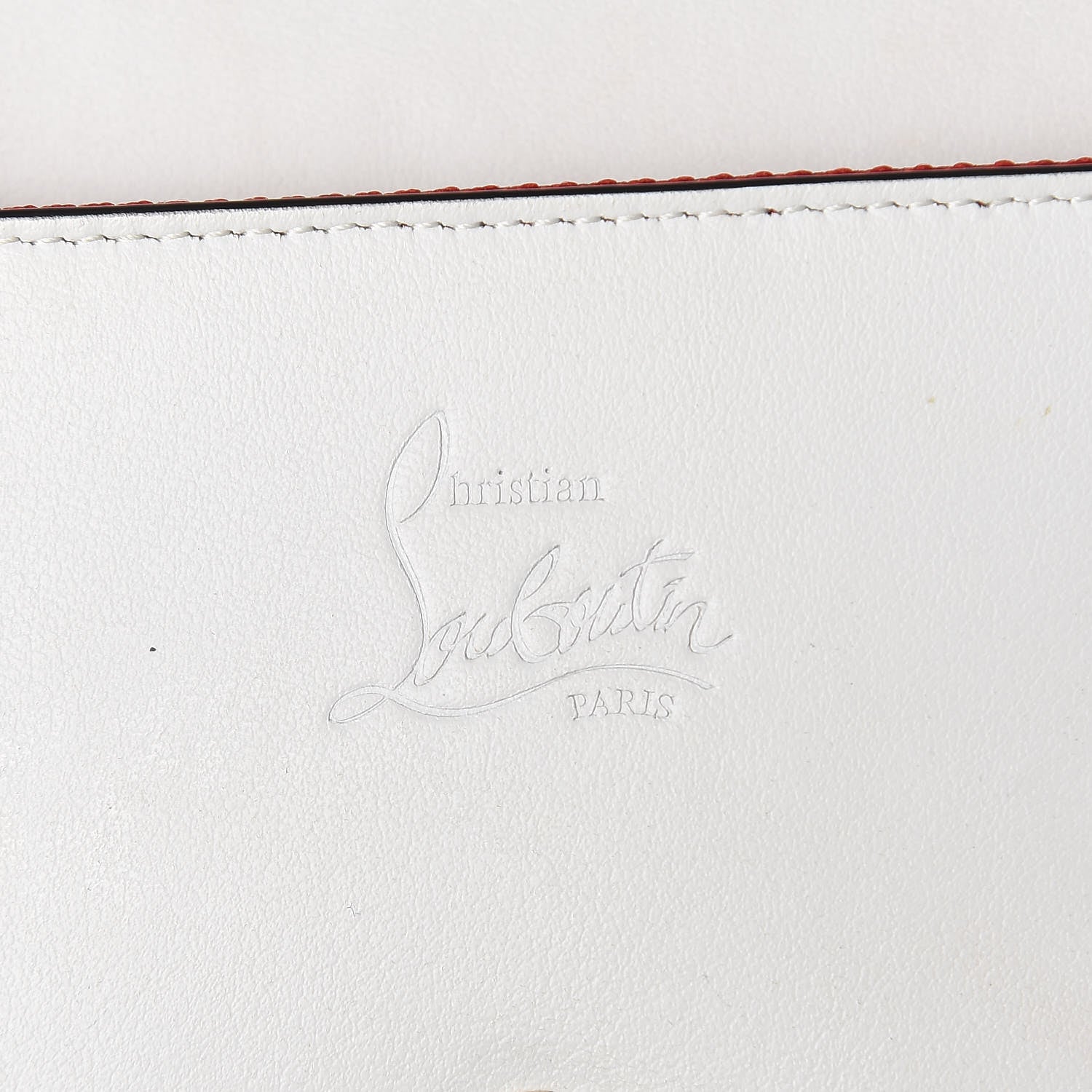 Christian Louboutin Calfskin Macaron Spiked Flap Wallet White 6 of 10