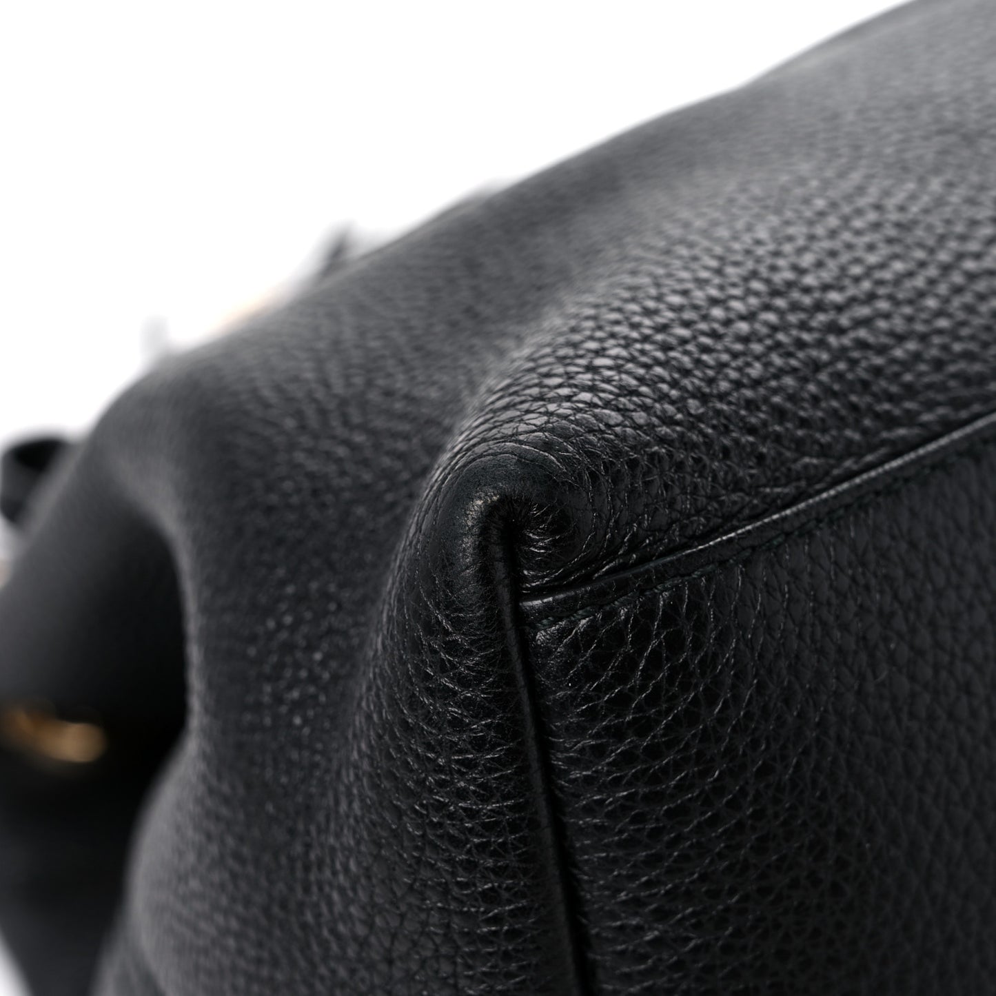 Pebbled Calfskin Medium Soho Chain Shoulder Bag Black
