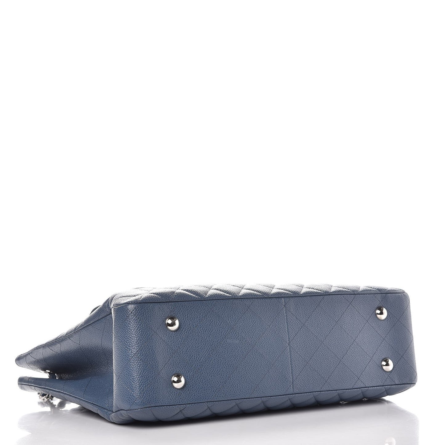Caviar Quilted Flap Tote Blue