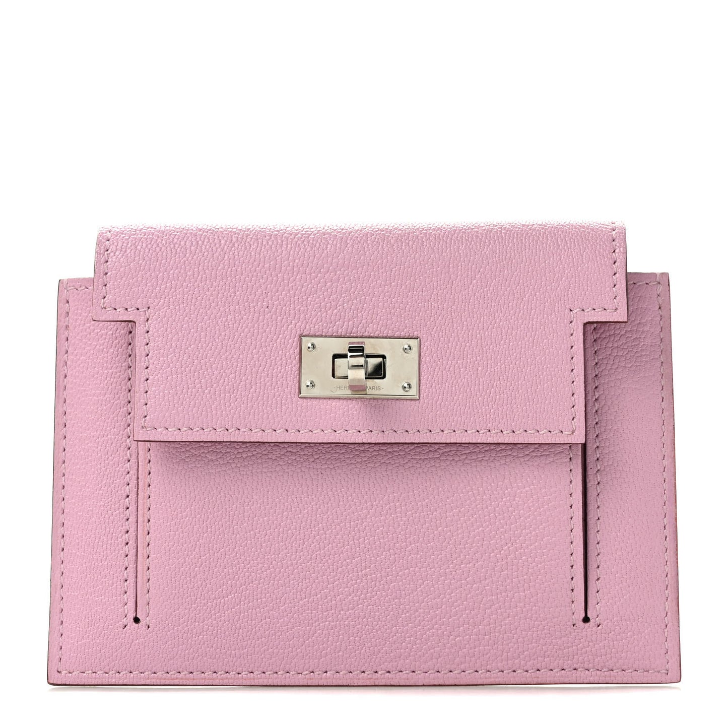 Chevre Mysore Kelly Pocket Compact Wallet Mauve Sylvestre