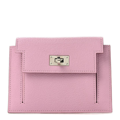 Hermes Chevre Mysore Kelly Pocket Compact Wallet Mauve Sylvestre 1 of 6