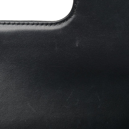 Prada Soft Calfskin Impunture Diagramme Medium Chain Flap Shoulder Bag Black 12 of 12