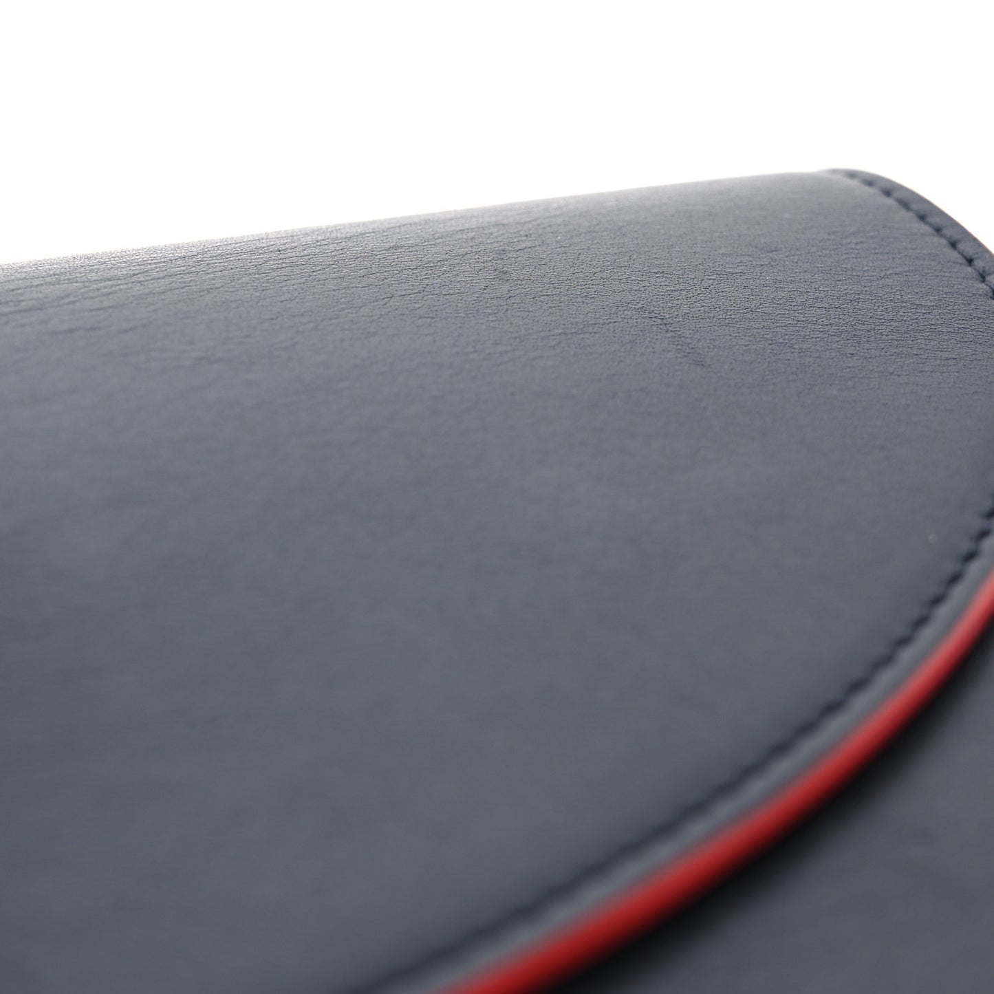 Smooth Calfskin Trotteur Clutch Navy Blue Red