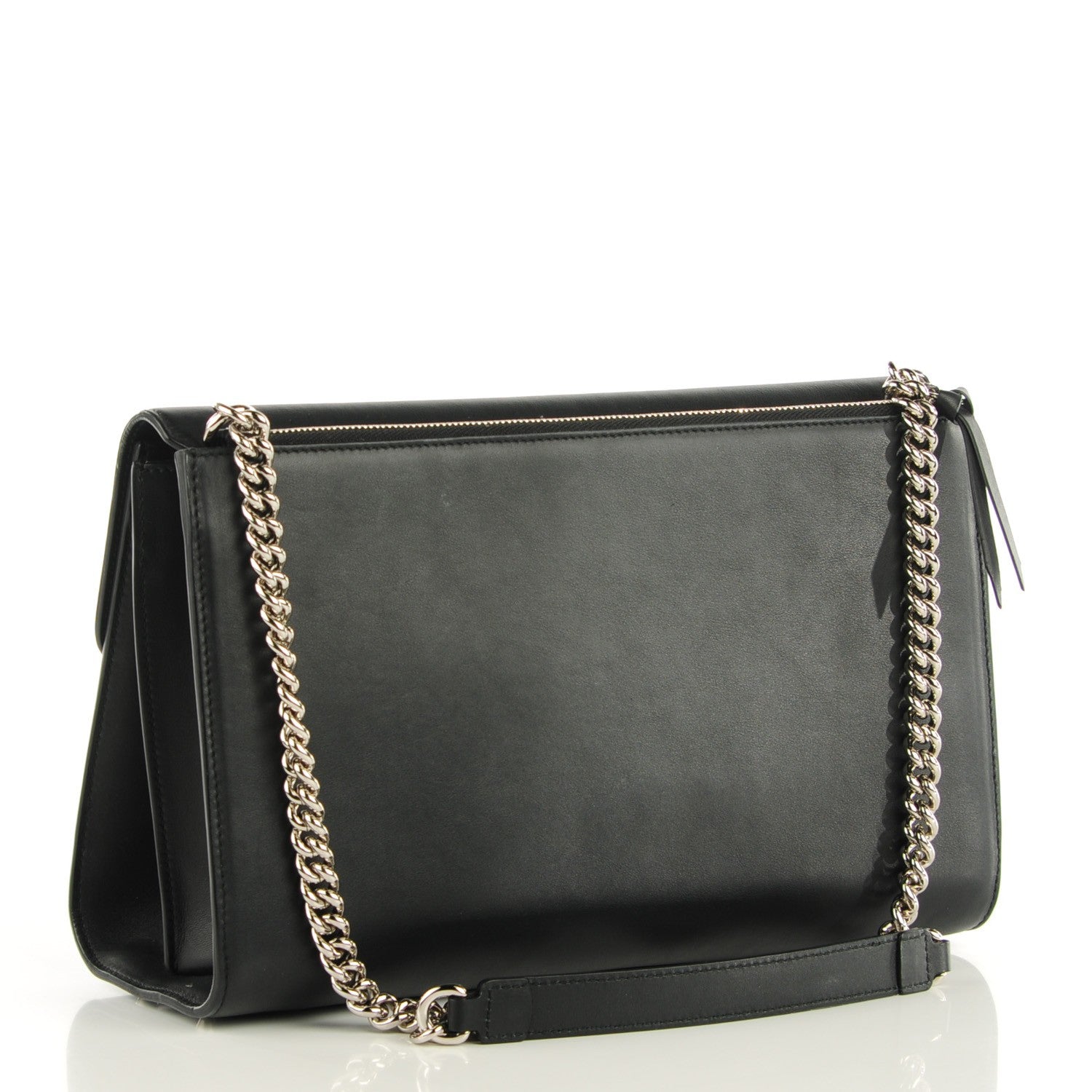 Gucci Moon Calfskin Medium Interlocking G Shoulder Bag Black 3 of 7