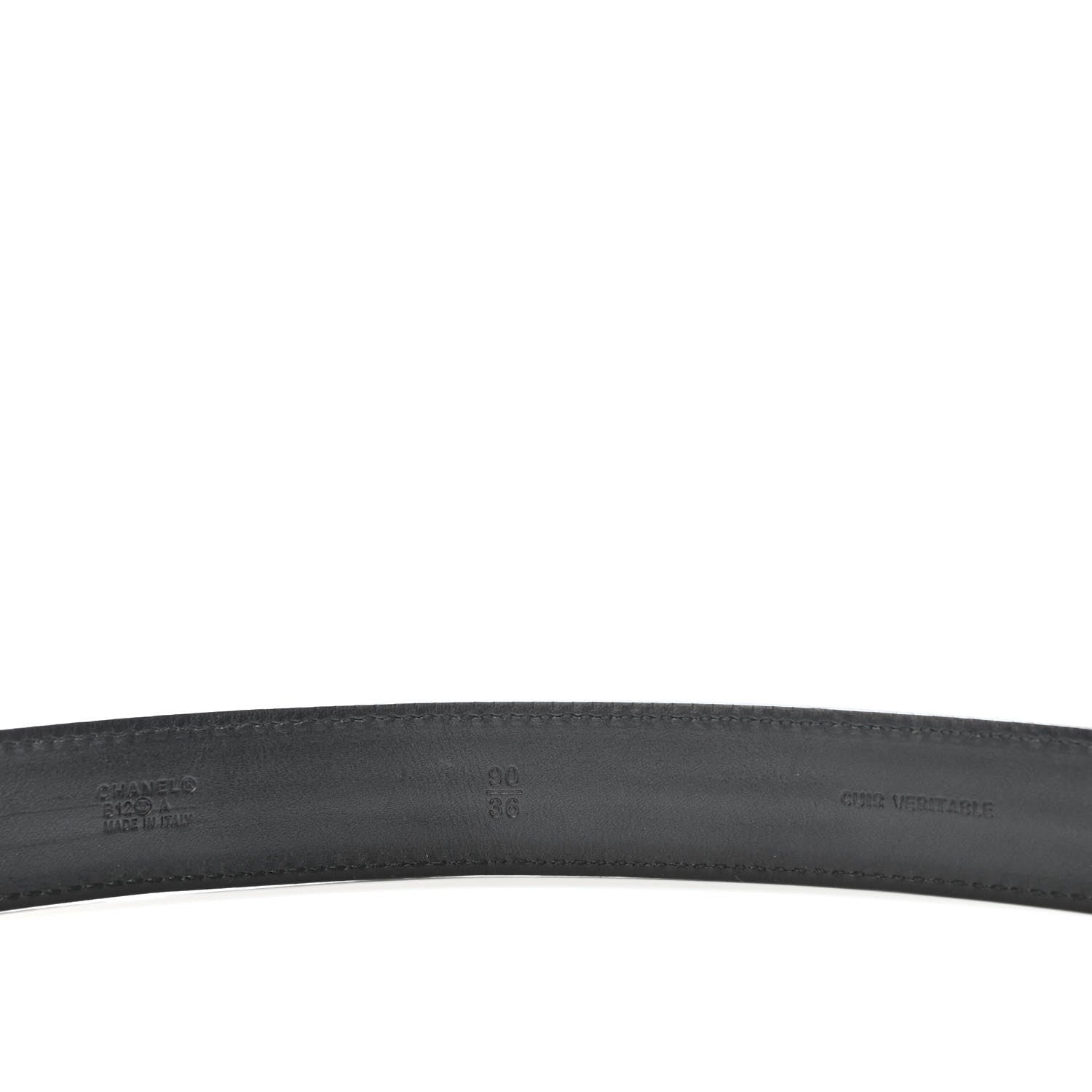 Chanel Calfskin CC Boy Belt 90 36 Black 3 of 4