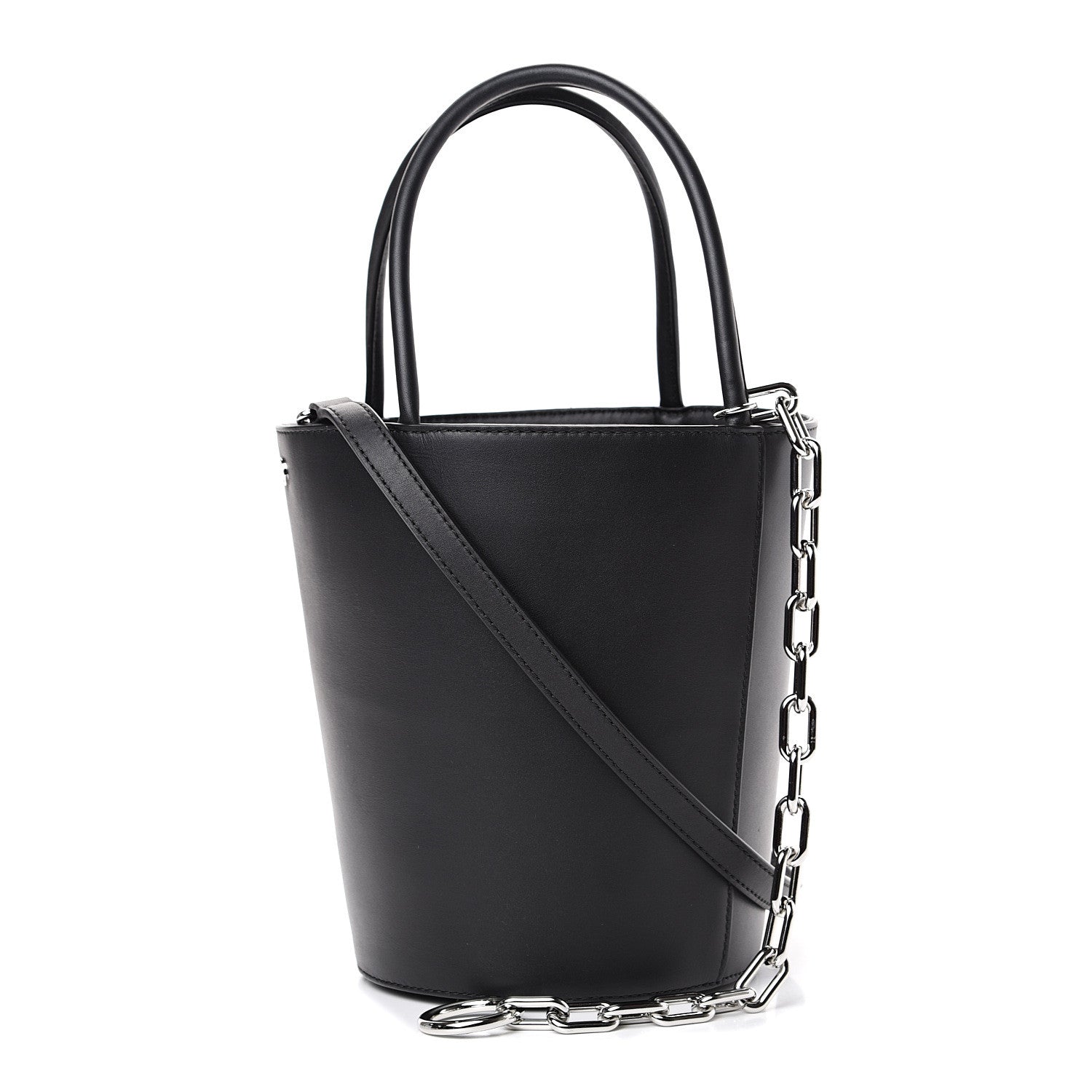 Alexander Wang Calfskin Roxy Large Chain Bucket Black Silver Hardware 1 of 12