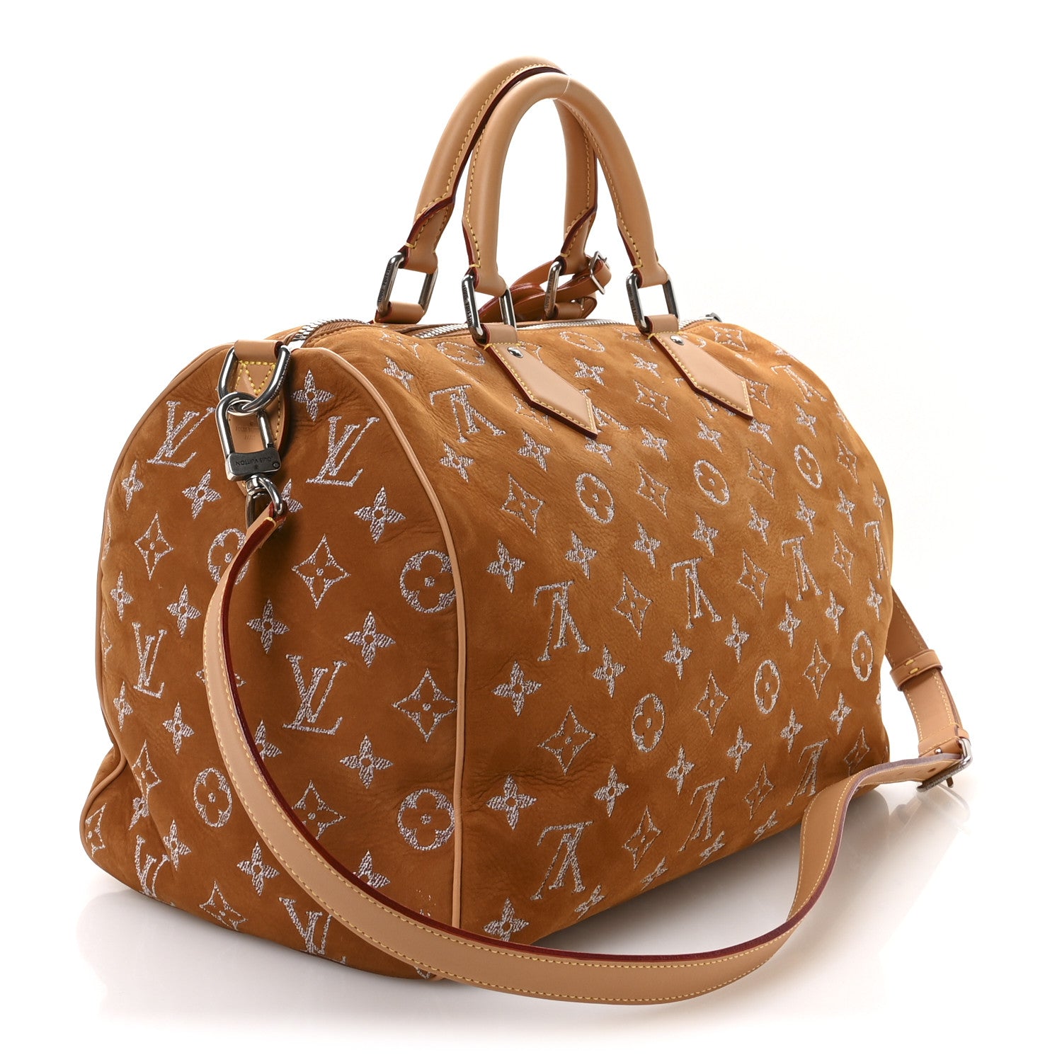 Louis Vuitton Nubuck Calf Monogram Speedy P9 Bandouliere 40 Camel 3 of 12