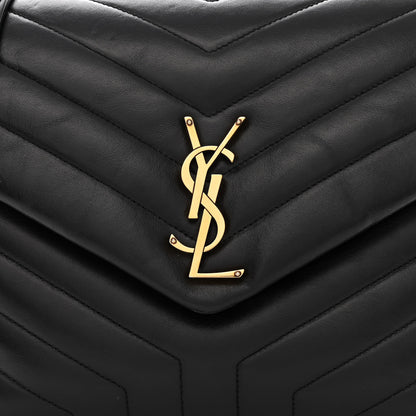 Saint Laurent Calfskin Y Quilted Monogram Medium Loulou Chain Satchel Black 9 of 15
