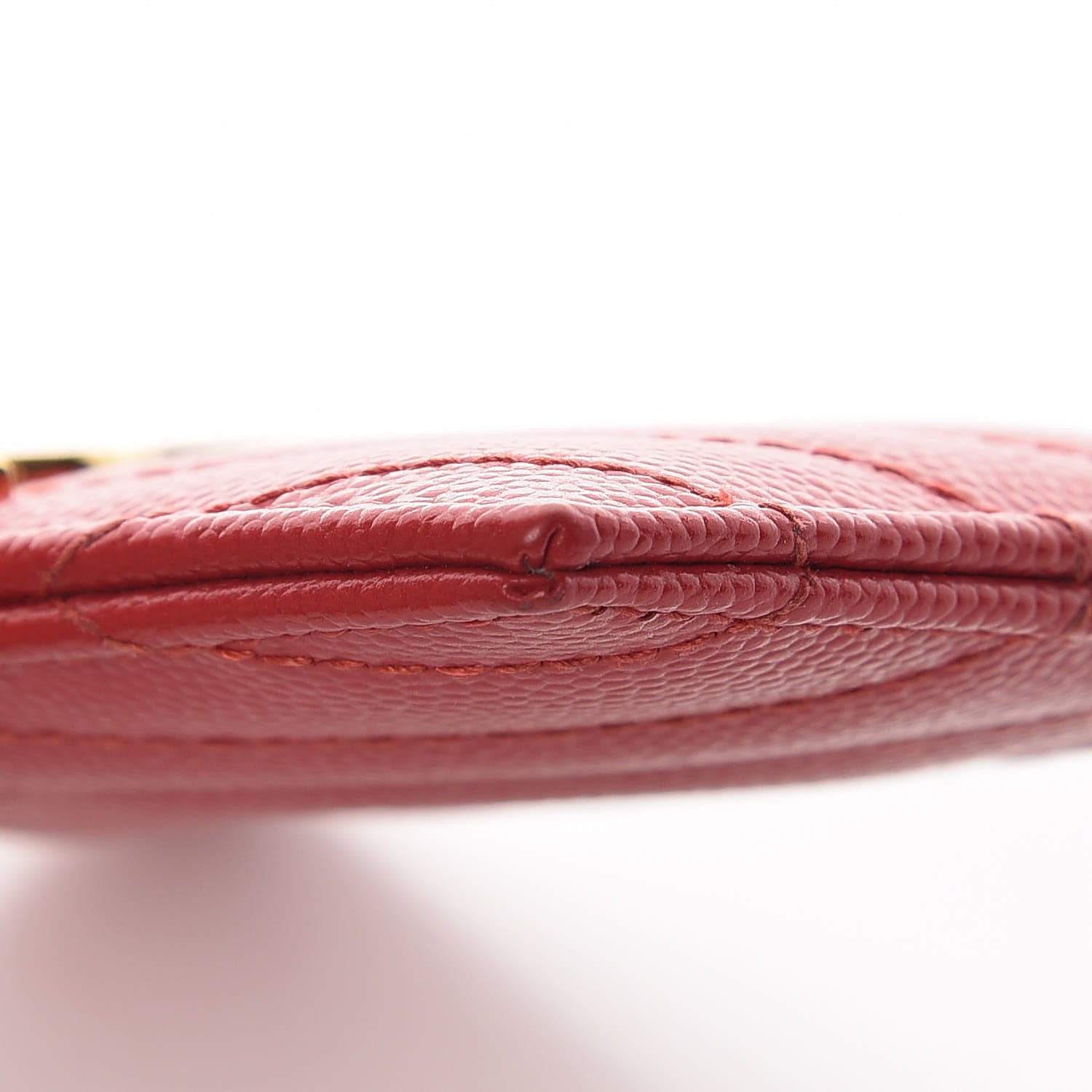 Saint Laurent Grain De Poudre Matelasse Chevron Monogram Credit Card Case New Red 8 of 12