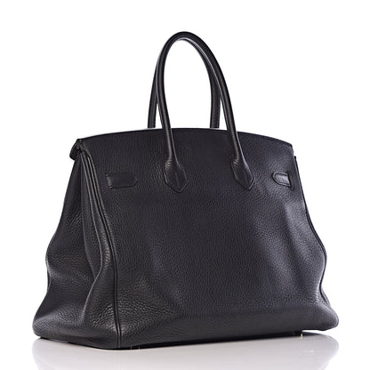 Hermes Taurillon Clemence Birkin 35 Black 3 of 12
