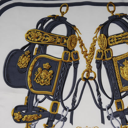 Hermes Silk Brides De Gala Scarf 90 Bleu 3 of 4