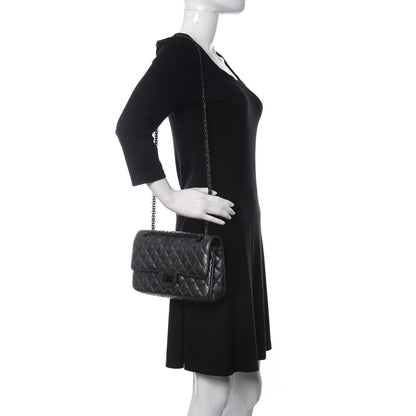 Chanel Metallic Aged Calfskin Quilted 2.55 Reissue 225 Flap Charcoal 2 of 13