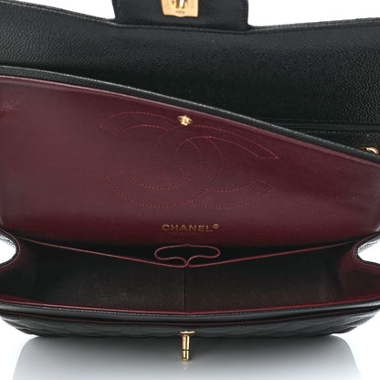 Chanel Caviar Quilted Jumbo Double Flap Black 4 of 4