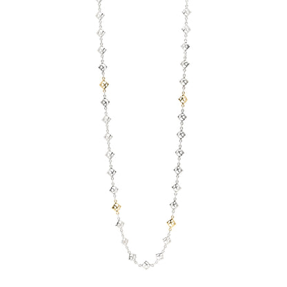 David Yurman Sterling Silver 18K Yellow Gold Logo Chain Necklace 1 of 3