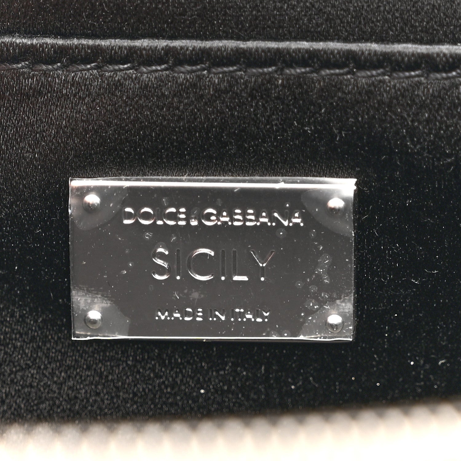 Dolce & Gabbana Satin Crystal Pave Medium Sicily Tubes Black 7 of 10