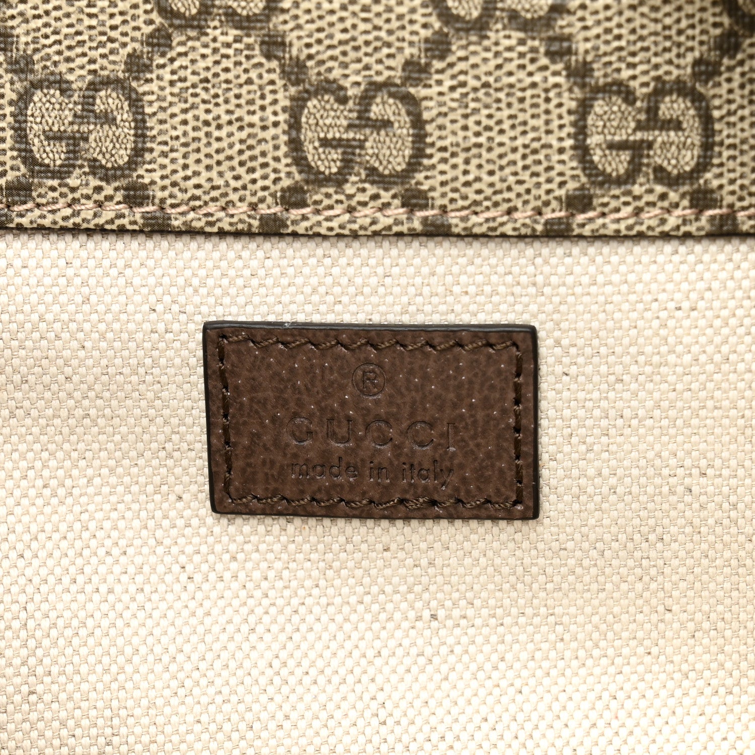 Gucci GG Supreme Monogram Web Small Neo Vintage Double Flap Messenger Bag Beige New Acero 6 of 11
