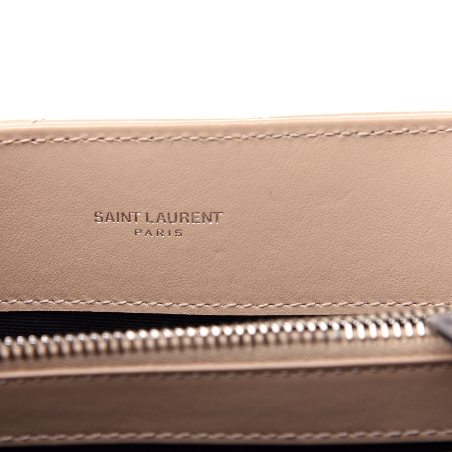 Saint Laurent Calfskin Y Quilted Monogram Medium Loulou Chain Satchel Nude Powder 6 of 12