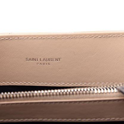 Saint Laurent Calfskin Y Quilted Monogram Medium Loulou Chain Satchel Nude Powder 6 of 12