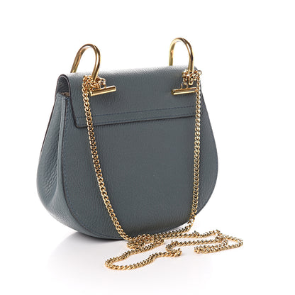Chloe Grained Lambskin Mini Drew Shoulder Bag Cloudy Blue 2 of 8