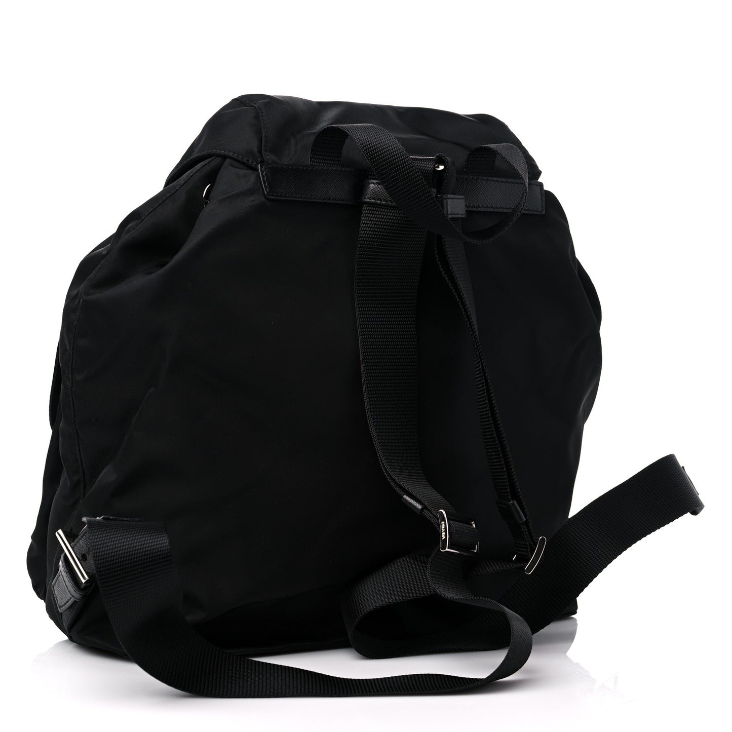 Tessuto Nylon Saffiano Medium Backpack Black