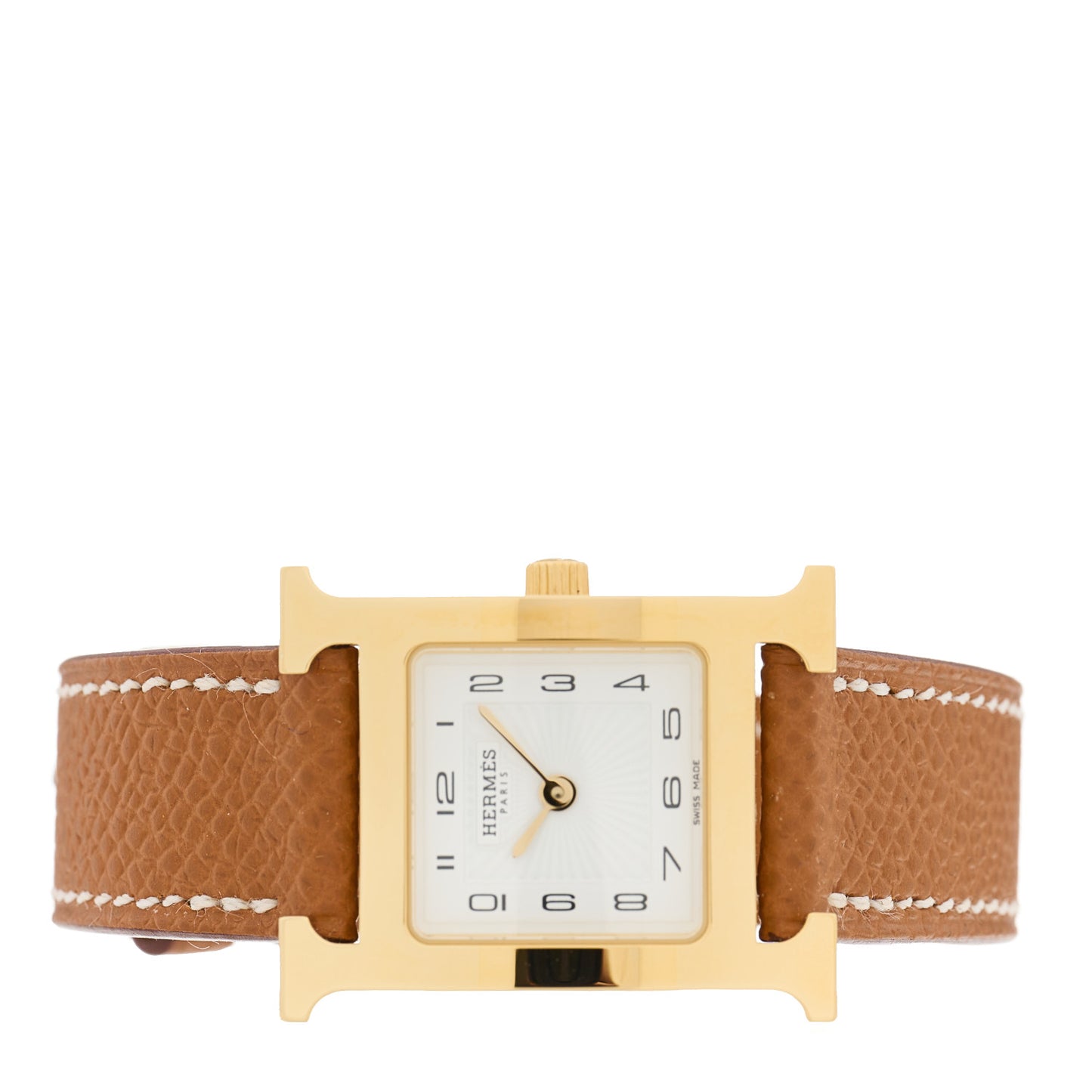 Stainless Steel Epsom 21mm Heure H Hour Quartz Watch Gold