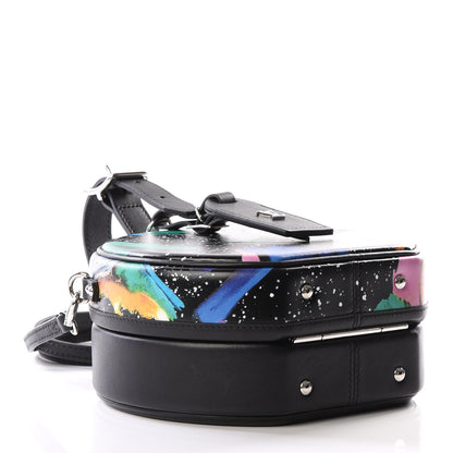 Louis Vuitton Calfskin Splash Print Petite Boite Chapeau Black 3 of 12