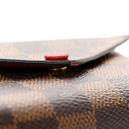 Louis Vuitton Damier Ebene Victorine Wallet Red 8 of 10