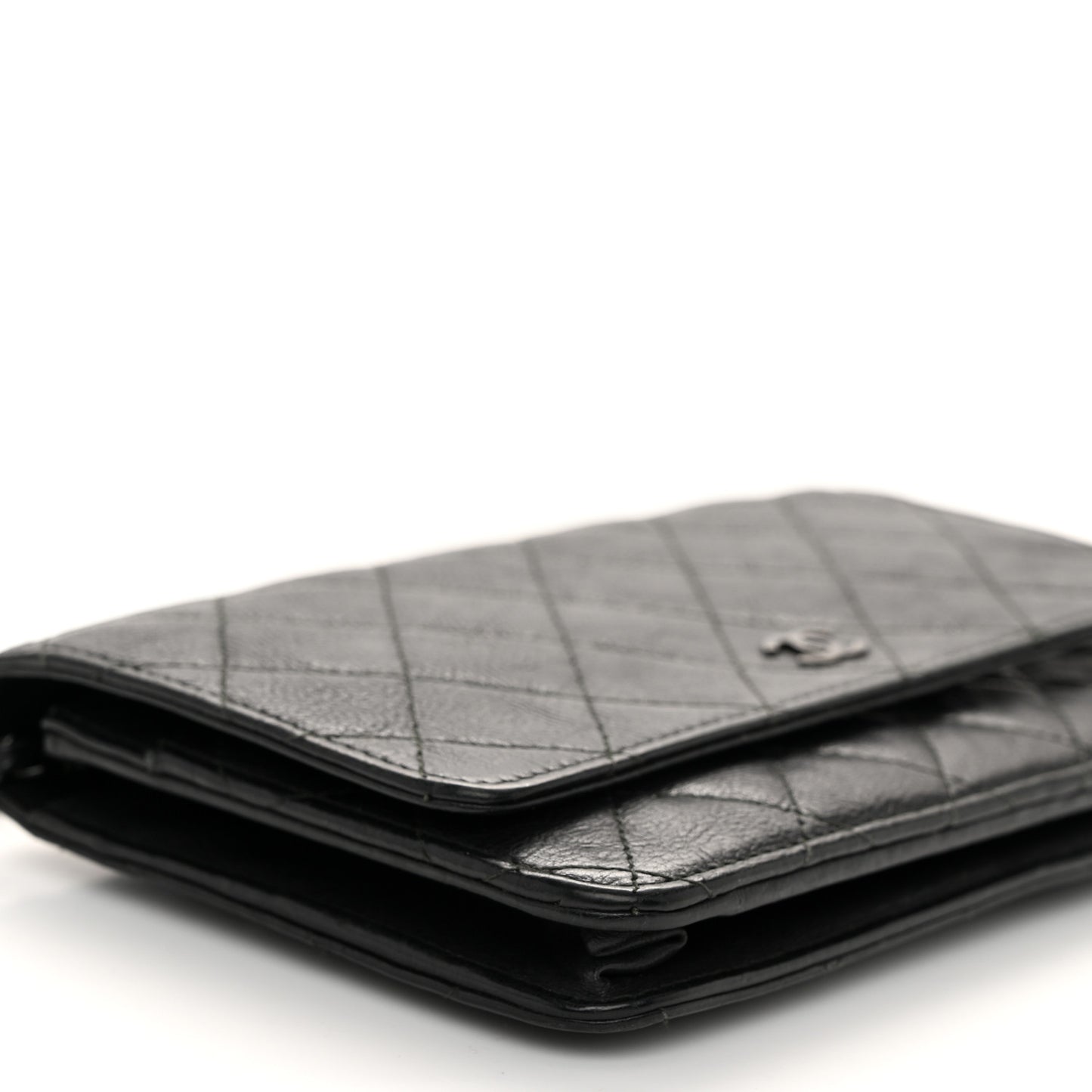 Caviar Quilted Wallet on Chain WOC So Black