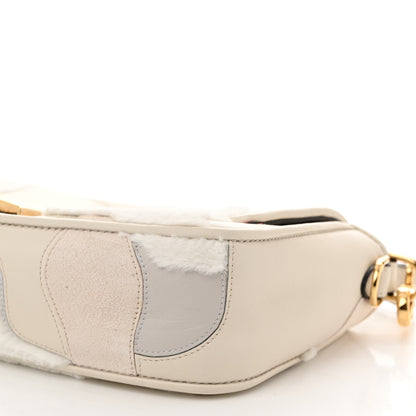 Fendi Mink Fur Nappa Faces Baguette Multicolor Bianco Carta 10 of 10