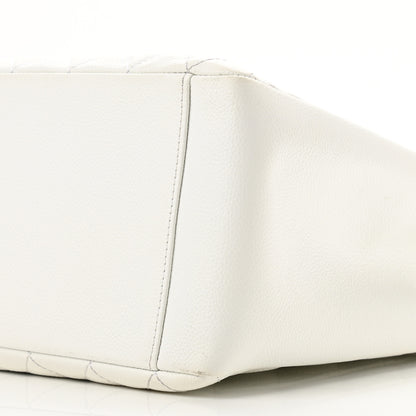 Chanel Caviar Quilted Grand Shopping Tote GST White 10 of 10