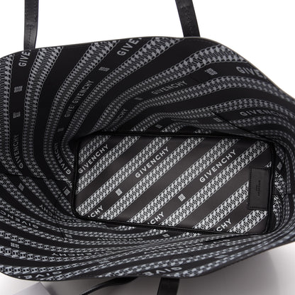 Givenchy Smooth Calfskin Wing Shopper Tote Black White 5 of 10