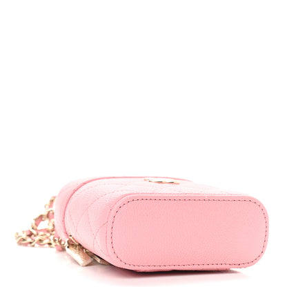 Chanel Caviar Quilted Small Handle With Care Vanity Case With Chain Pink 4 of 9