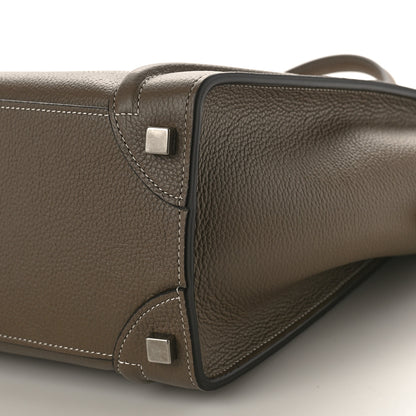 Celine Drummed Calfskin Micro Luggage Souris 8 of 8