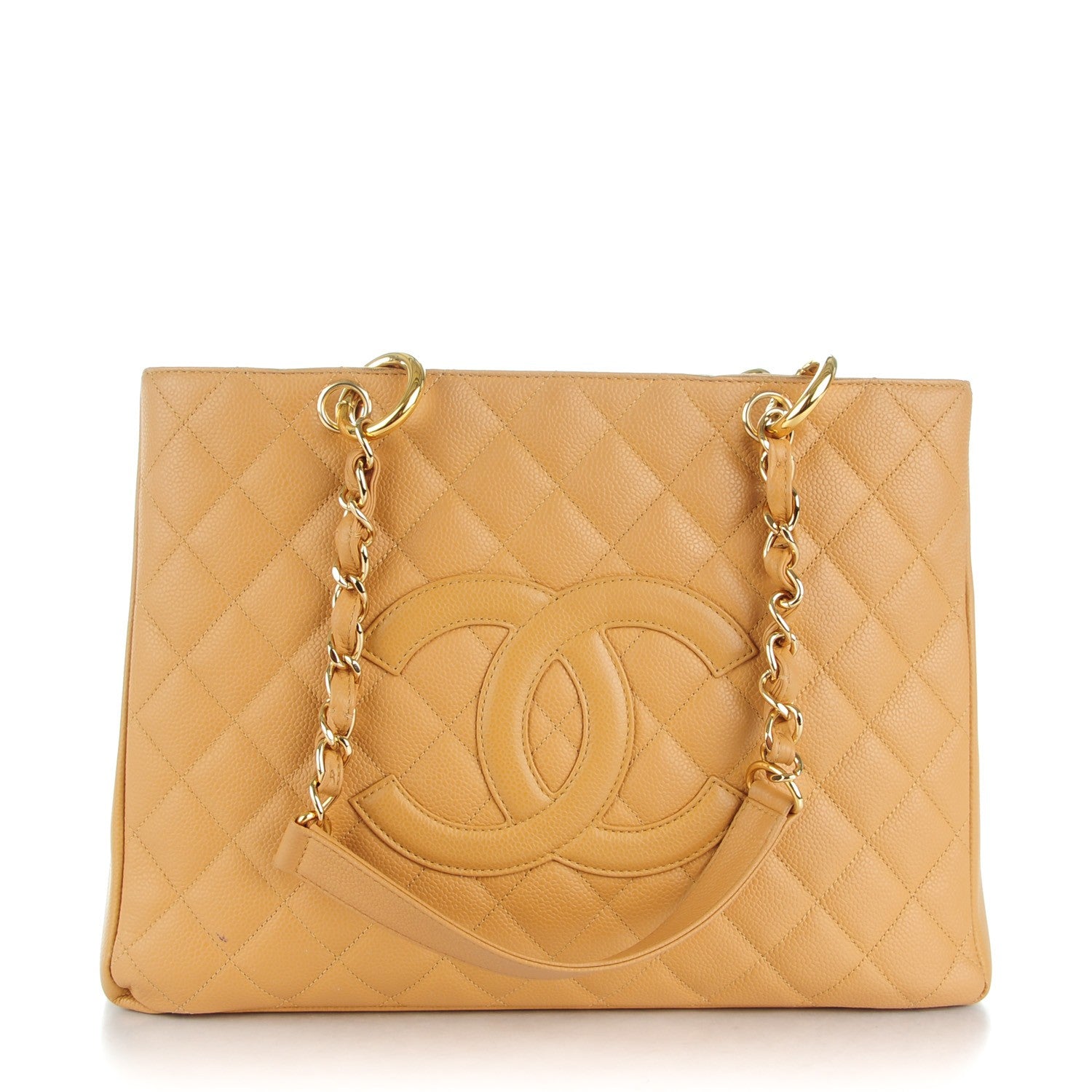 Chanel Caviar Quilted Grand Shopping Tote GST Beige 1 of 10