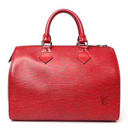Louis Vuitton Epi Speedy 25 Castillan Red 1 of 13