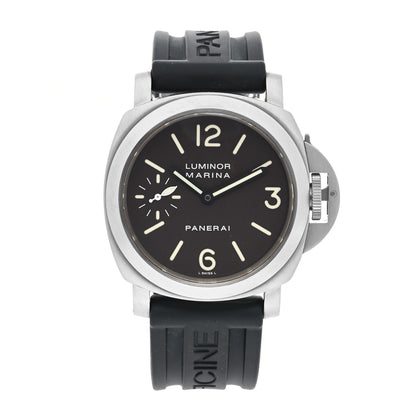 Panerai Stainless Steel Rubber 44mm Luminor Marina Manual Winding Watch Black PAM00061 1 of 5